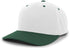 Pacific Headwear Cotton-Poly Hook-And-Loop Adjustable Cap (302C), Color 'WhiteDarkGreen'